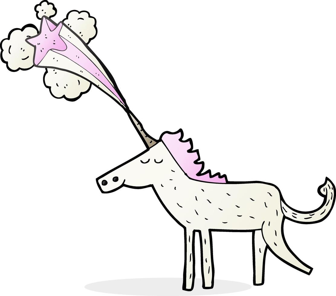 cartoon magical unicorn vector