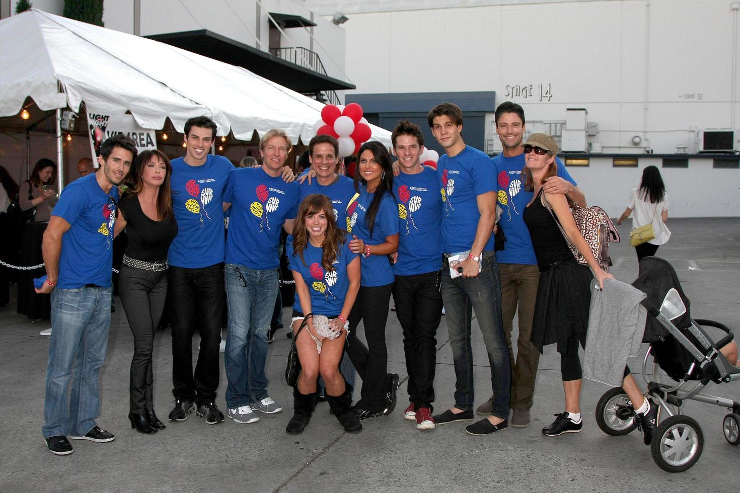 LOS ANGELES, OCT 1 -  Beemer, Tylo, Gregory, Wagner, Burnett, LeBlanc, Bjorlin, Hapka, Deidrick, Scott, Stafford arriving at the Light The Night Hollywood Walk 2011 at the Sunset Gower Studios on October 1, 2011 in Los Angeles, CA photo