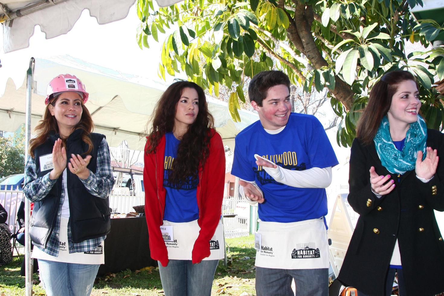 LOS ANGELES, FEB 9 -  Lisa LoCicero, Theresa Castillo, Jimmy Dreshler, Jen Lilley at the 4th General Hospital Habitat for Humanity Fan Build Day at the 191 E Marker Street on February 9, 2013 in Long Beach, CA photo