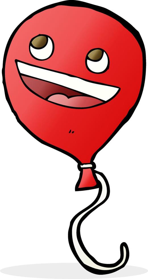 cartoon balloon with face vector