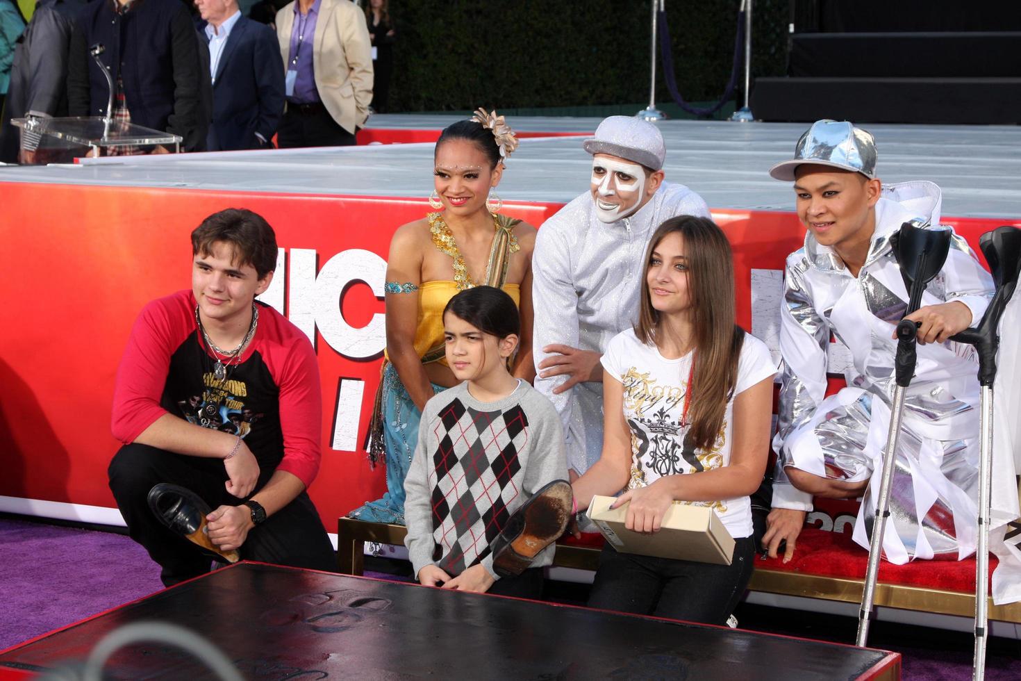 LOS ANGELES, JAN 26 - Prince Michael Jackson, Prince Michael Jackson, II aka Blanket Jackson, Paris Jackson at the Michael Jackson Immortalized Handprint and Footprint Ceremony at Graumans Chinese Theater on January 26, 2012 in Los Angeles, CA photo