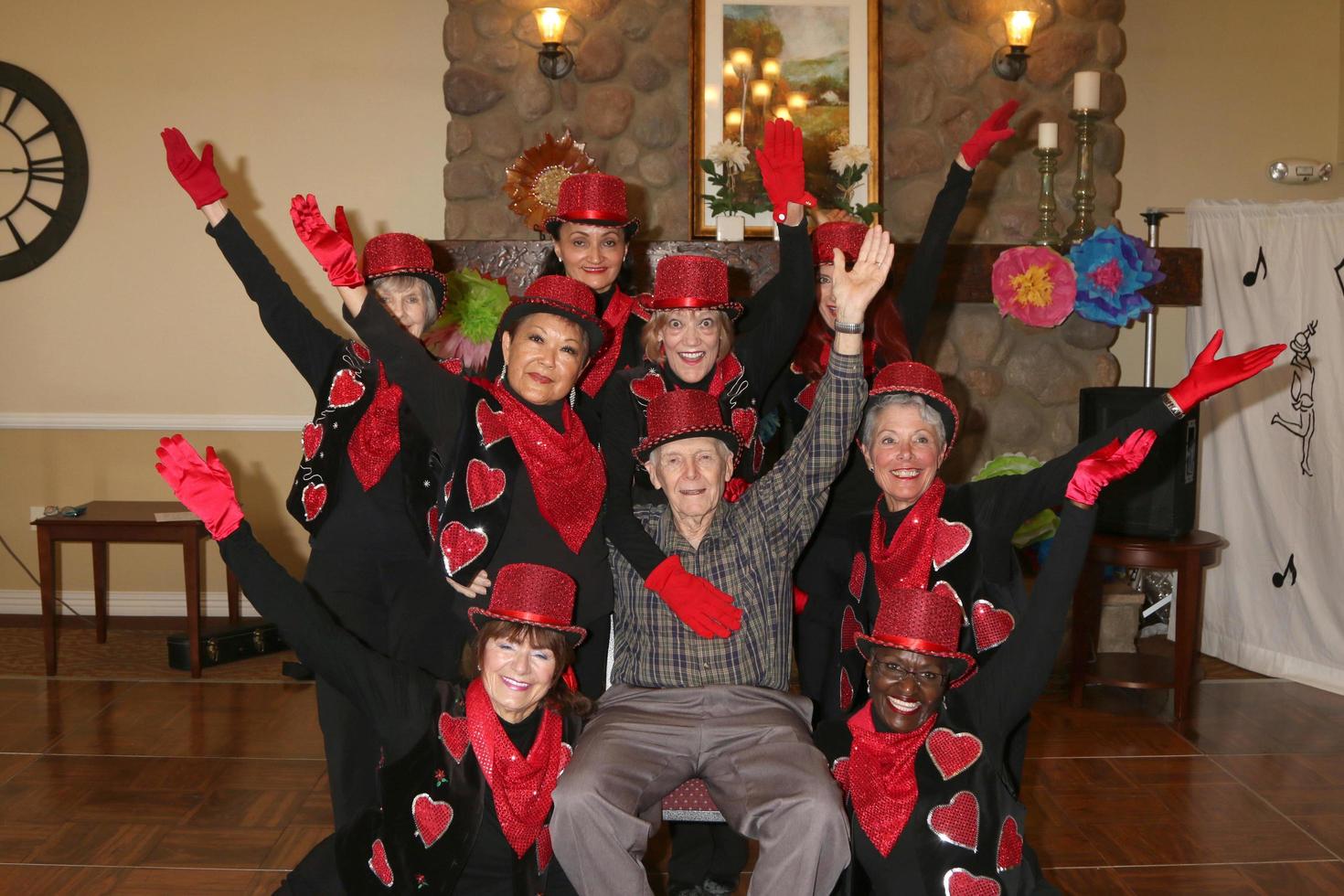 LOS ANGELES, JUL 27 - Pam Kay, Norbert Wagner, Tap Chicks at the Norbert Wagner Wish of a Lifetime Pam Kay and the Tap Chicks Performance at the Brookdale Senior Living Center on July 27, 2016 in Loma Linda, CA photo