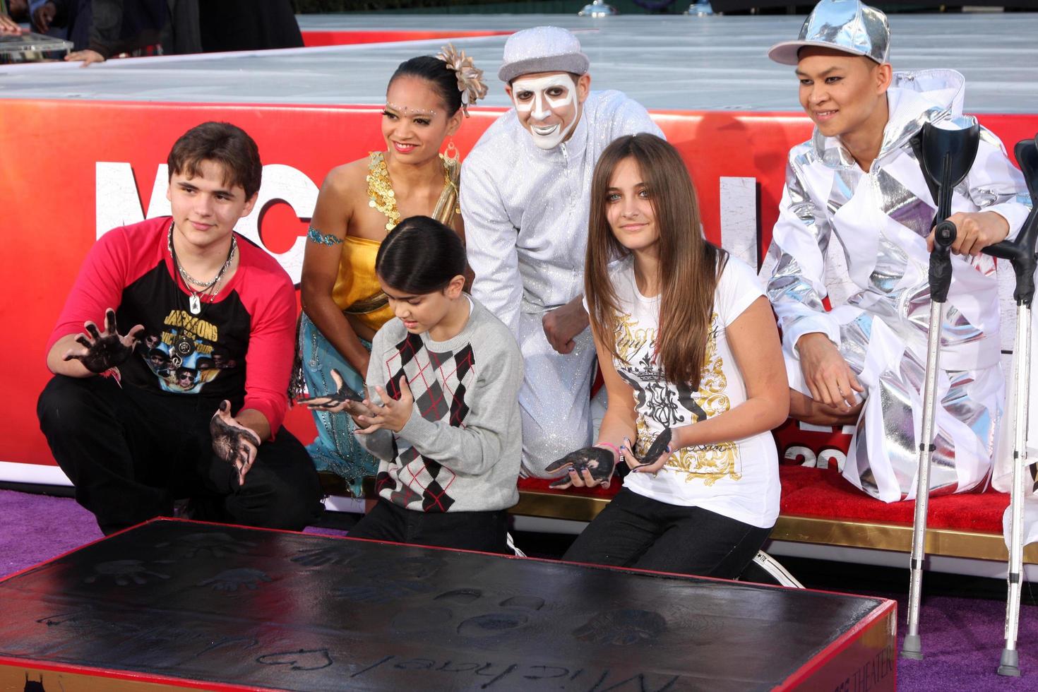 LOS ANGELES, JAN 26 - Prince Michael Jackson, Prince Michael Jackson, II aka Blanket Jackson, Paris Jackson at the Michael Jackson Immortalized Handprint and Footprint Ceremony at Graumans Chinese Theater on January 26, 2012 in Los Angeles, CA photo