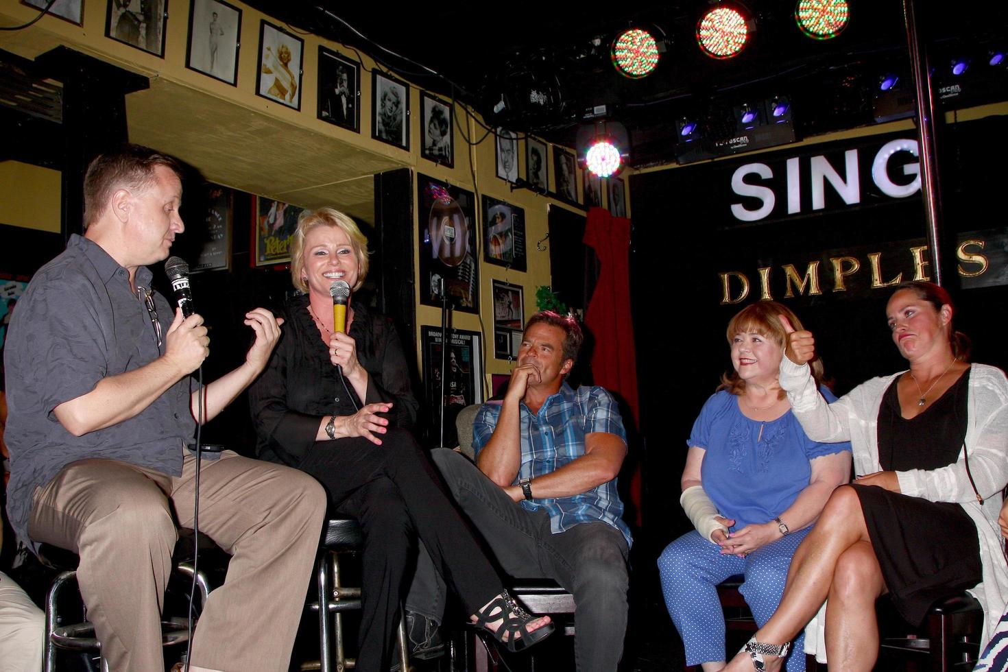 LOS ANGELES, JUN 1 - Michael Maloney, Judi Evans, Wally Kurth, Patrika Darbo, Crystal Chappell at the Judi Evans Celebrates 30 years in Show Business event at the Dimples on June 1, 2013 in Burbank, CA photo
