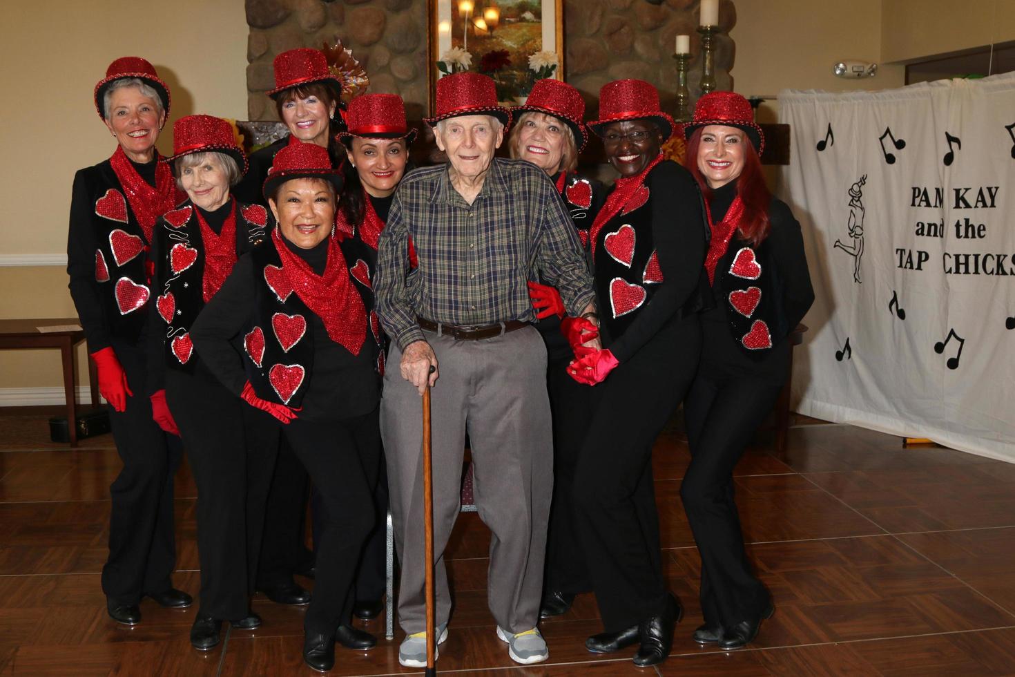 LOS ANGELES, JUL 27 - Pam Kay, Norbert Wagner, Tap Chicks at the Norbert Wagner Wish of a Lifetime Pam Kay and the Tap Chicks Performance at the Brookdale Senior Living Center on July 27, 2016 in Loma Linda, CA photo