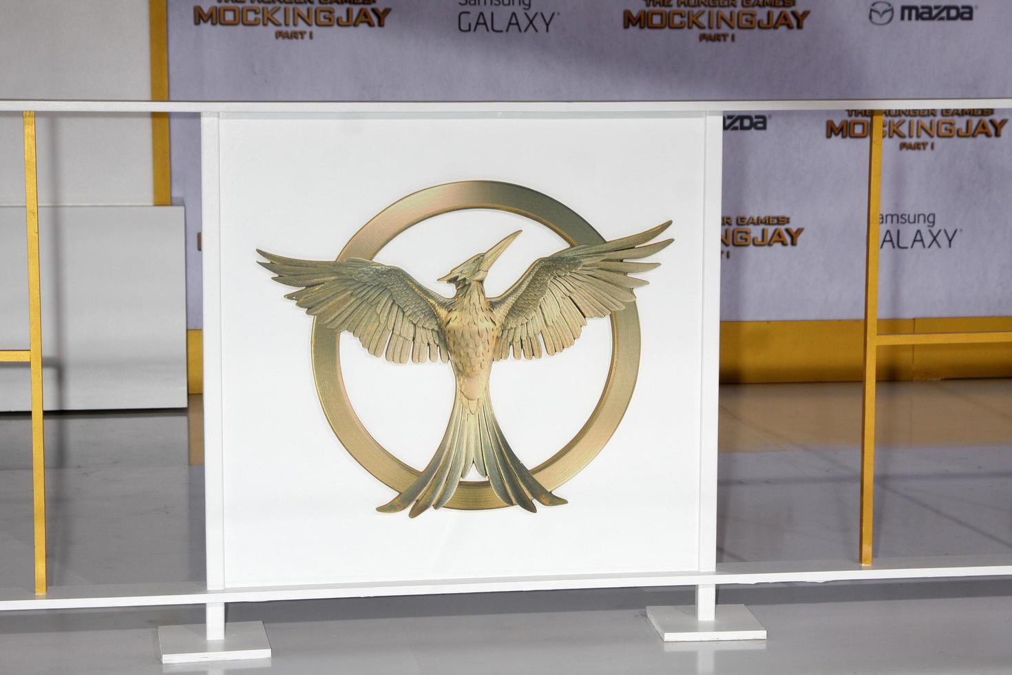 m LOS ANGELES, NOV 17 - Mockingjay Emblem at the The Hunger Games - Mockingjay Part 1 Premiere at the Nokia Theater on November 17, 2014 in Los Angeles, CA photo