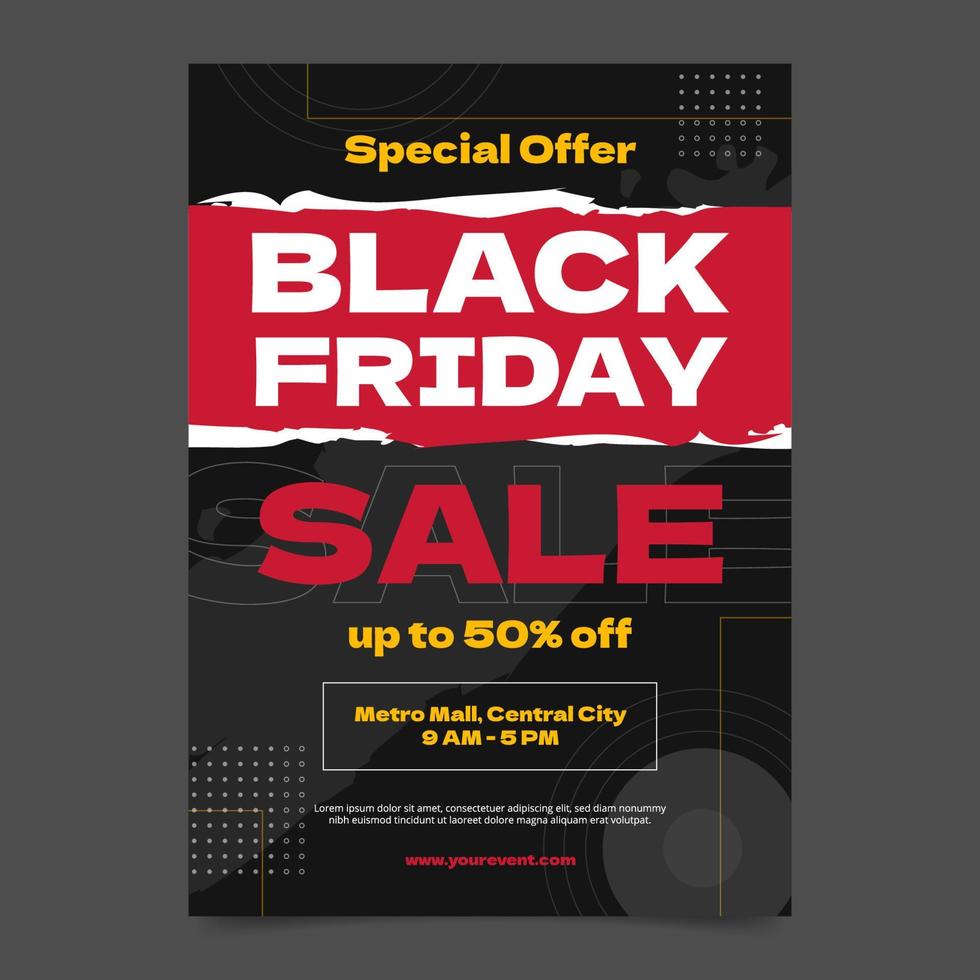 Urban Black Friday Sale Poster vector