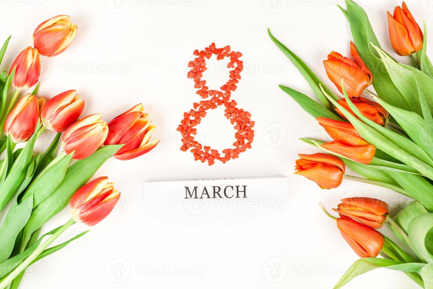 8 March International Women's Day greeting card photo