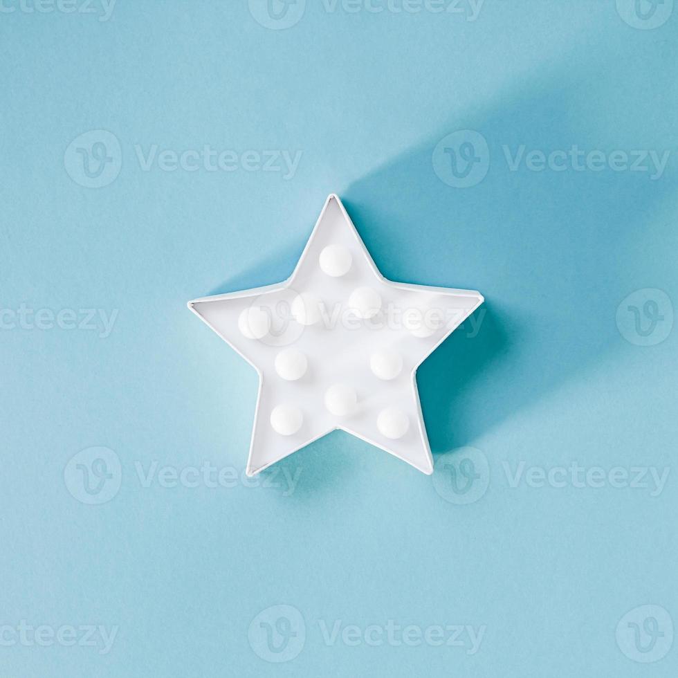 Star shaped white LED lights lamp photo