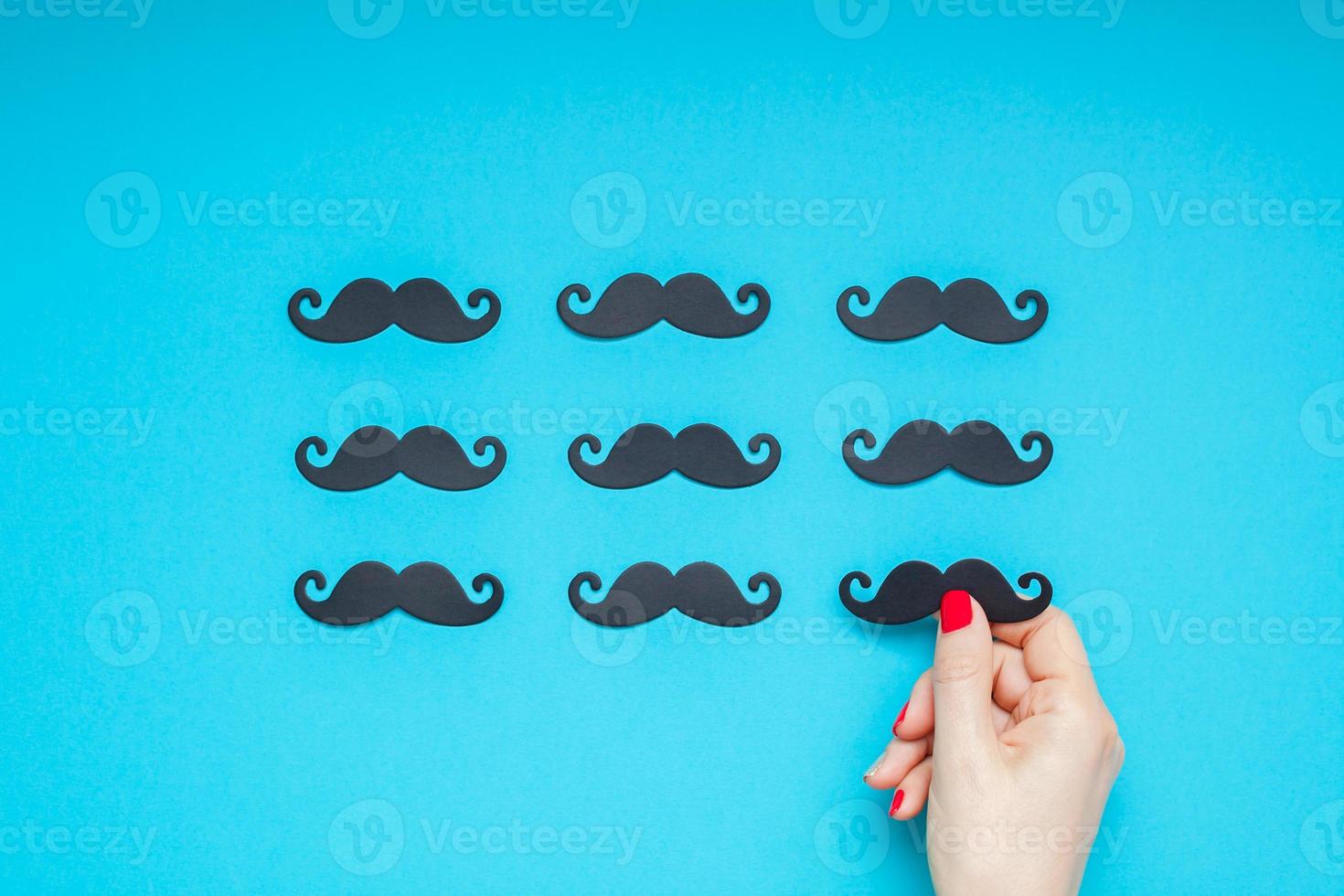 Paper moustaches for men fathers dad concept photo