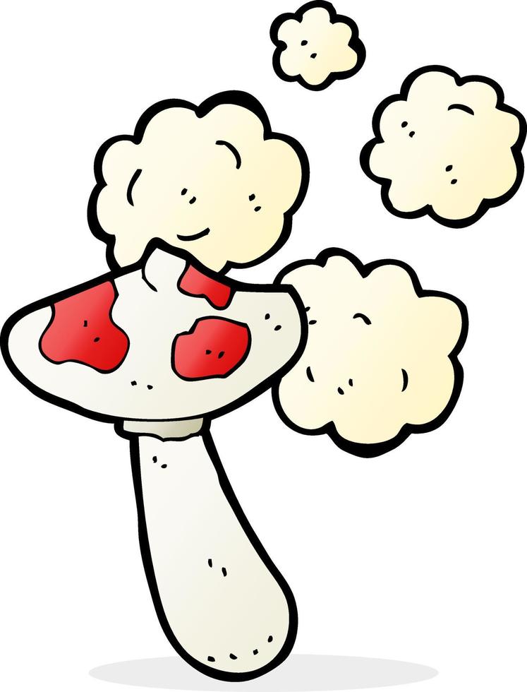 cartoon toadstool mushroom vector