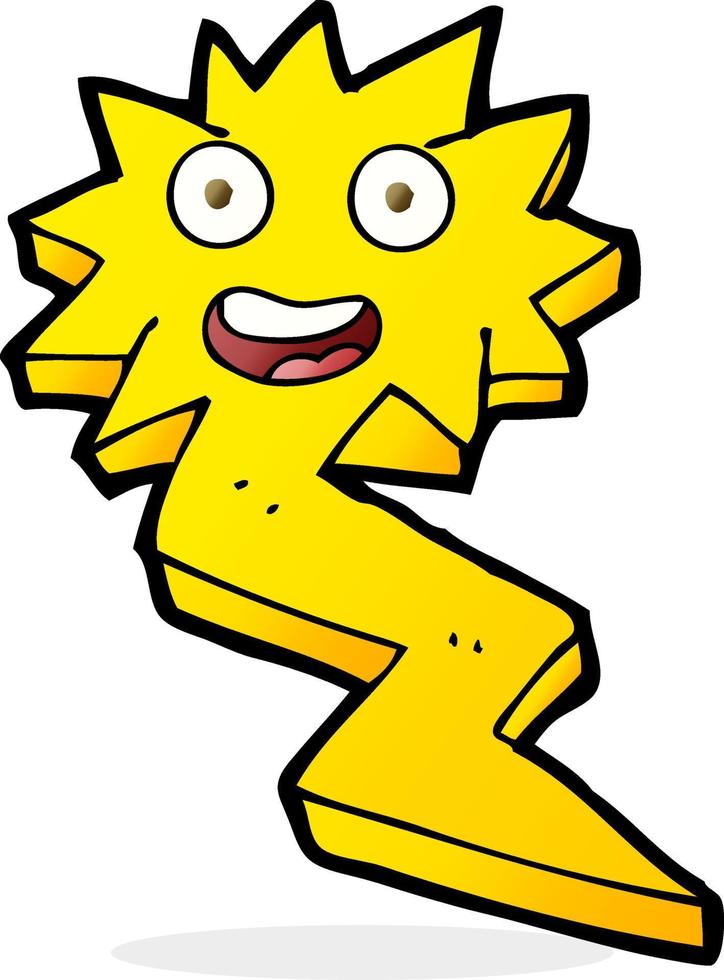 rayo eléctrico de dibujos animados vector