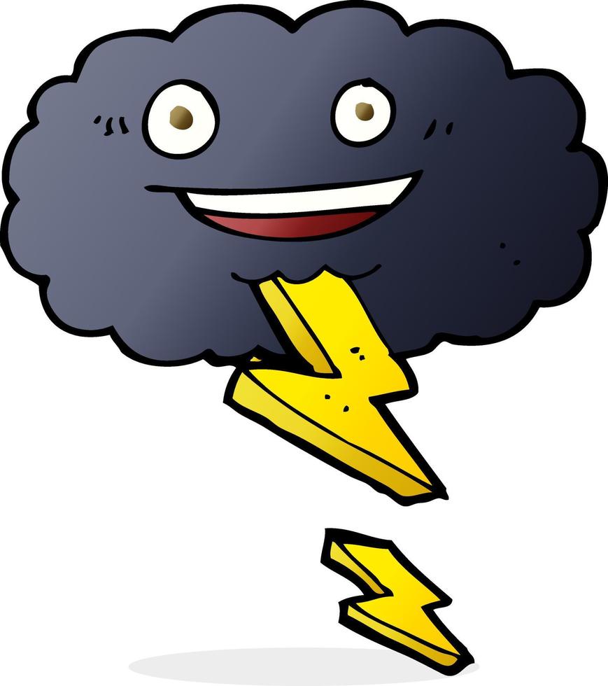 cartoon storm cloud vector