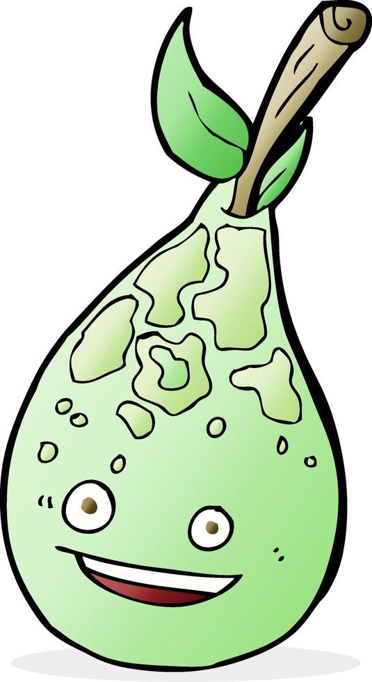 happy pear cartoon vector