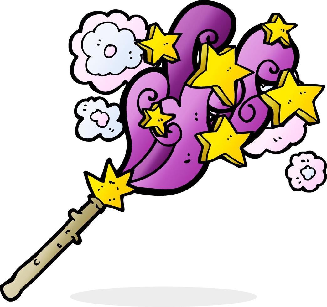 cartoon magic wand vector