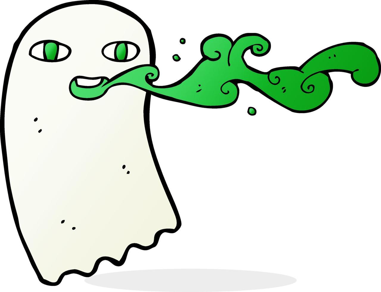 cartoon gross ghost vector