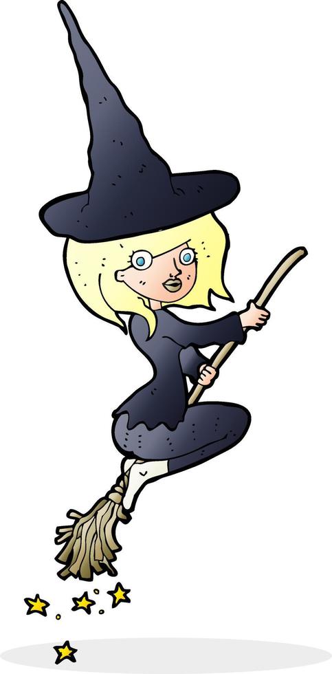 cartoon halloween witch vector