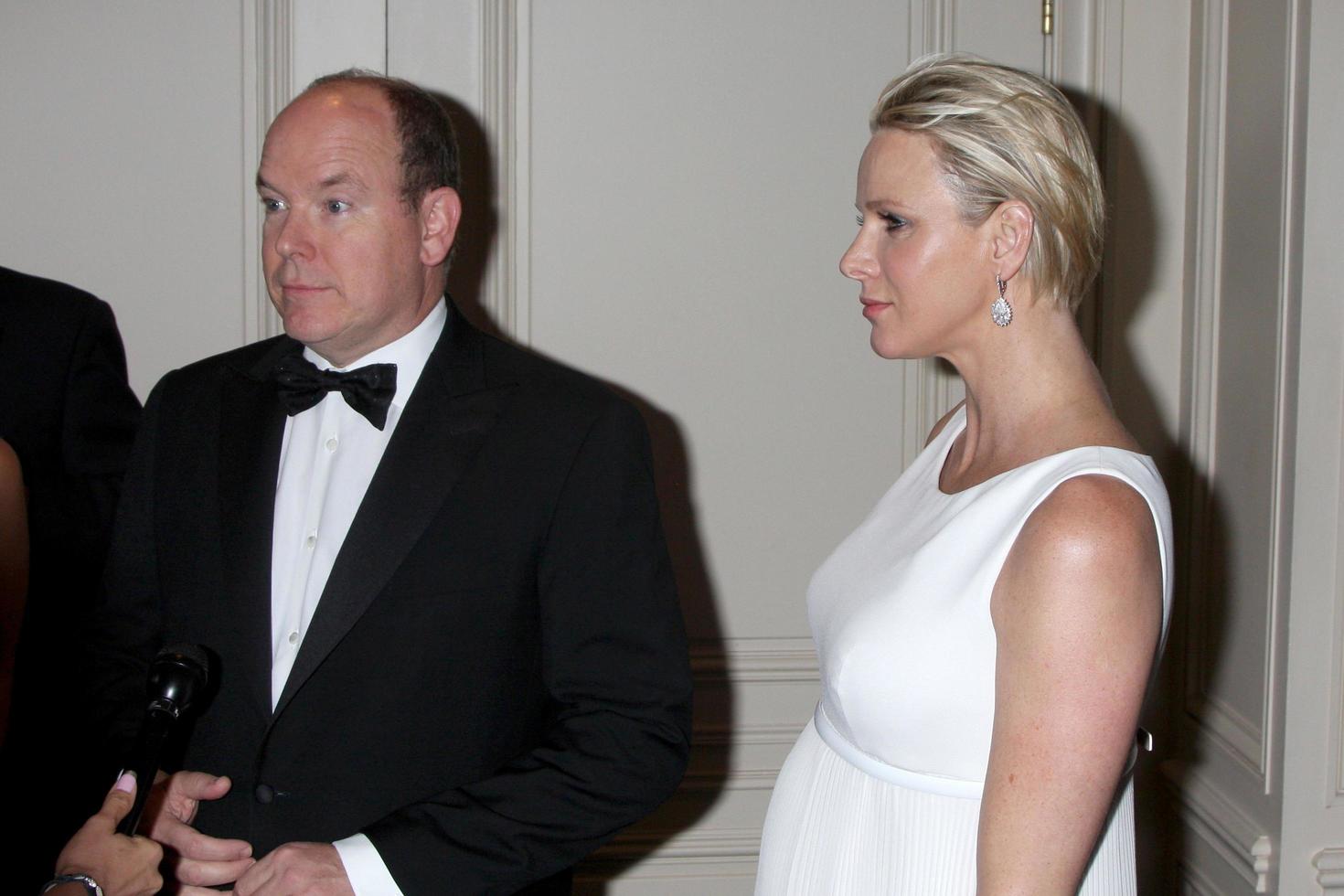 LOS ANGELES, OCT 8 - His Serene Highness Prince Albert II of Monaco, Her Serene Highness Princess Charlene of Monaco at the Princess Grace Foundation Gala 2014 at Beverly Wilshire Hotel on October 8, 2014 in Beverly Hills, CA photo