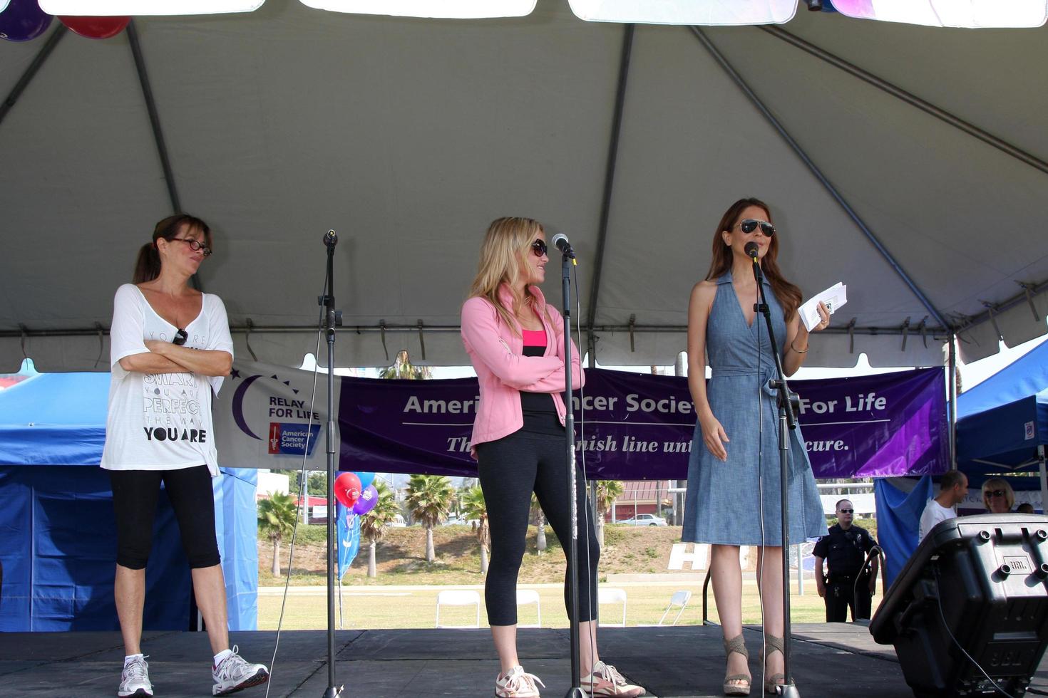 LOS ANGELES, JUL 30 - Nancy Grahn, Julie Marie Berman, Lisa LoCicero at the 2nd Annual American Cancer Society s Hollywood Relay For Life  at Helen Bernstein High School on July 30, 2011 in Los Angeles, CA photo
