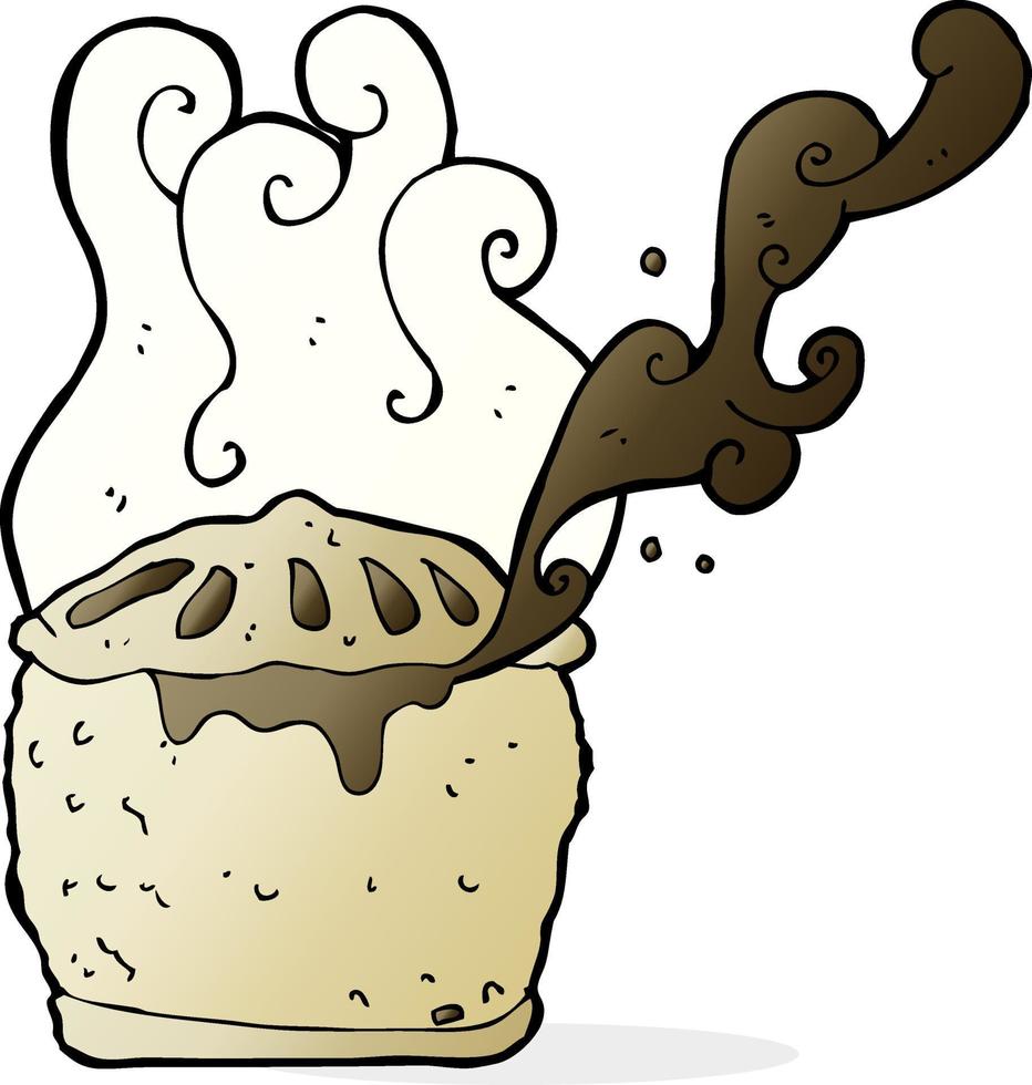 cartoon meat pie vector