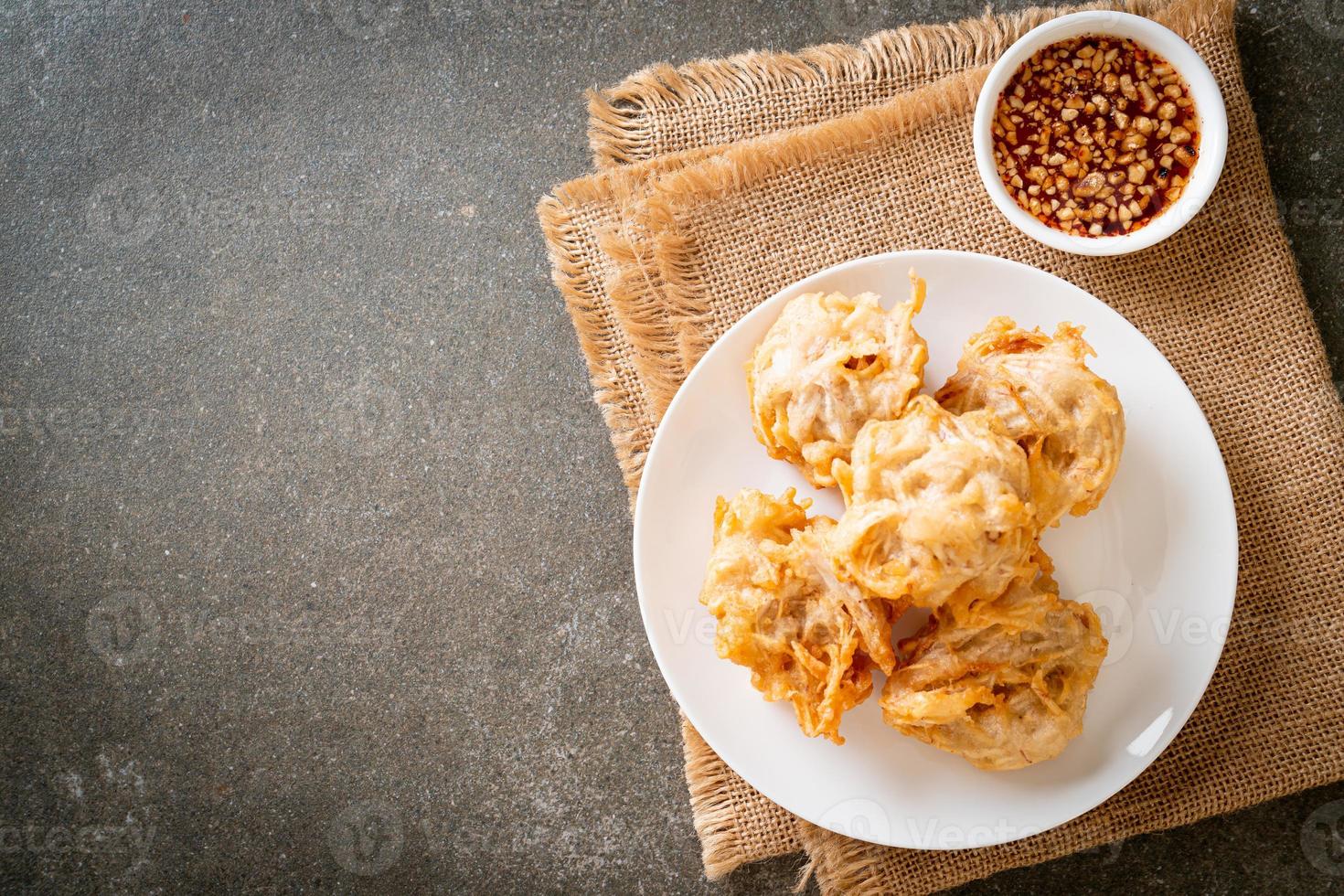 fried taro with sauce photo