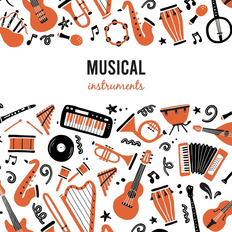 Banners template with musical instrument vector