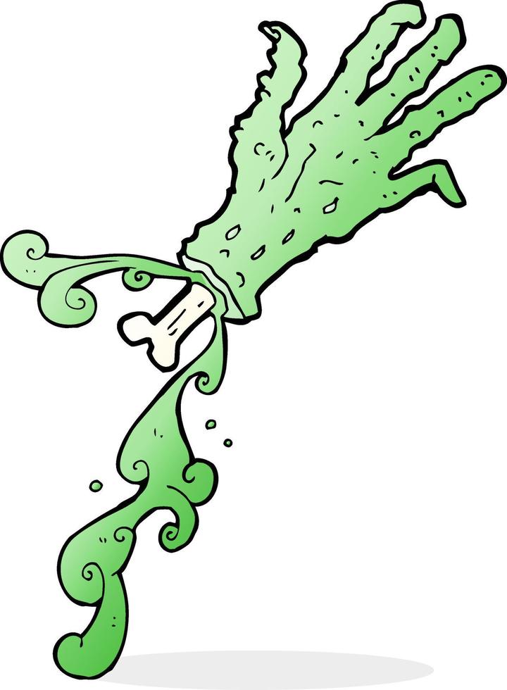 cartoon gross zombie hand vector