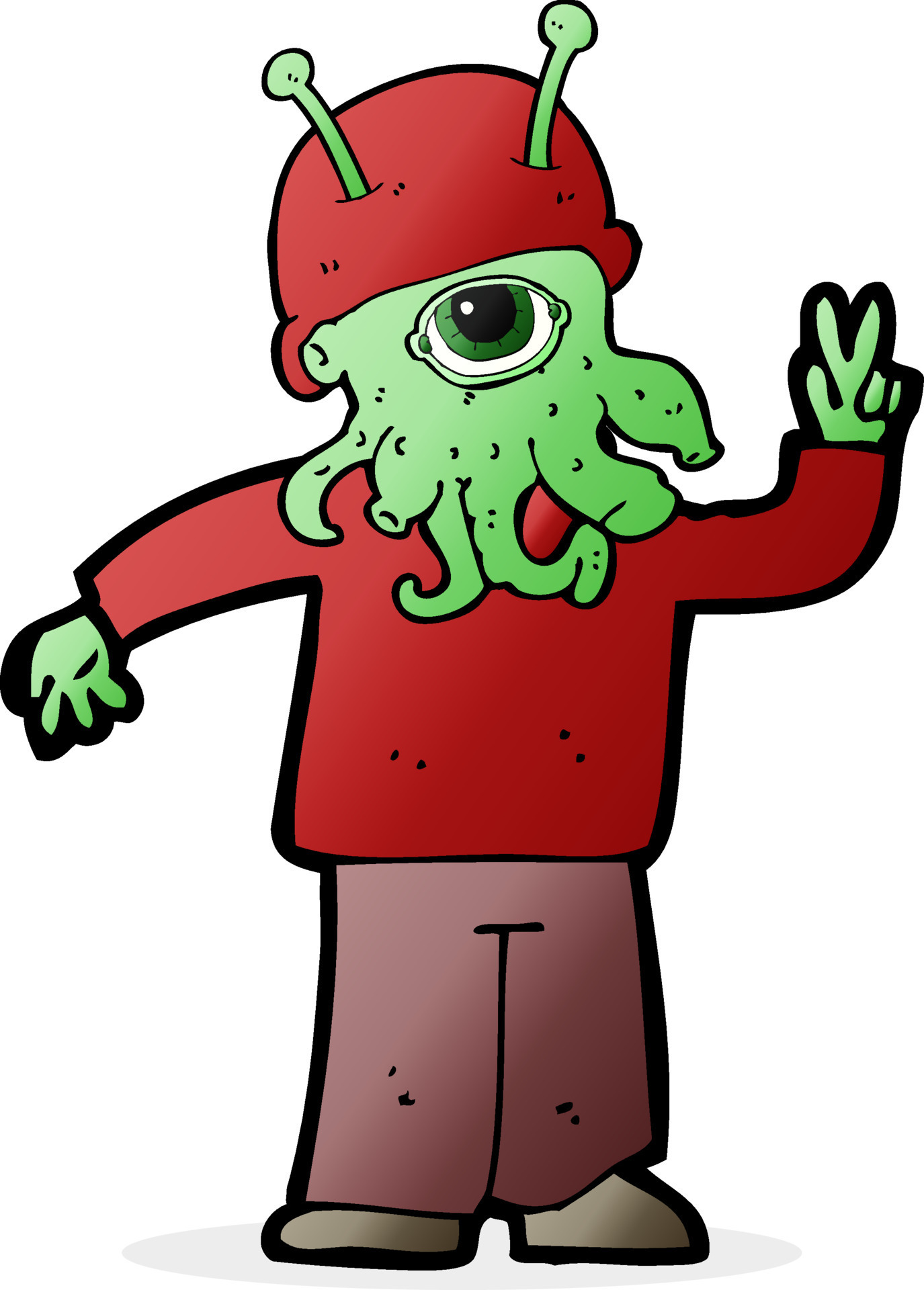 cartoon space alien 12337235 Vector Art at Vecteezy