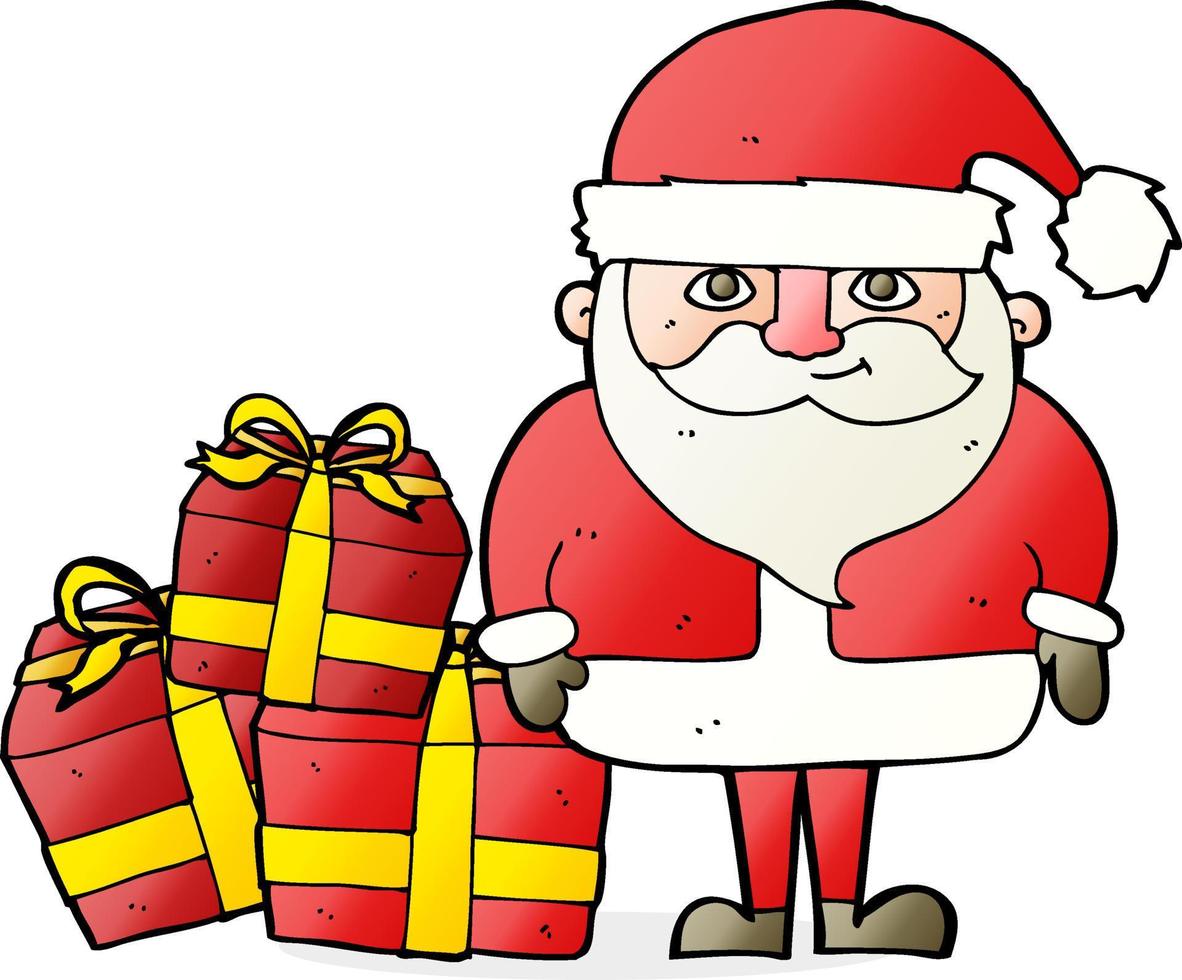 dibujos animados de santa claus vector