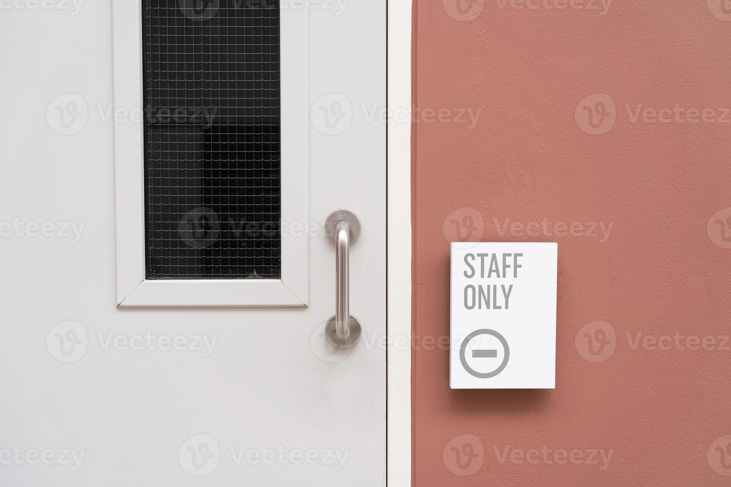 Staff Only Room. Staff only signs. staff only door signs outside photo