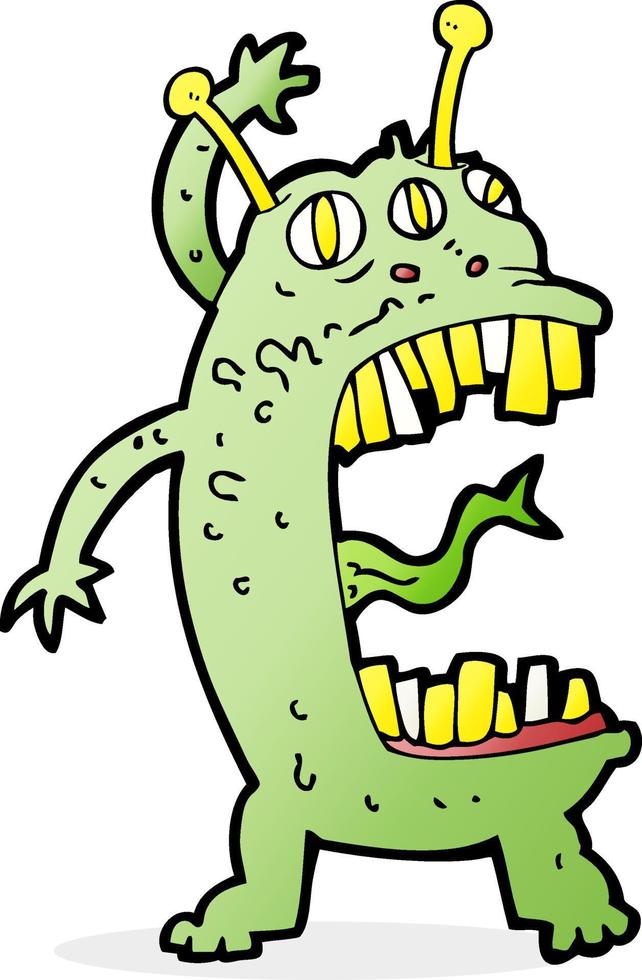 cartoon crazy monster vector