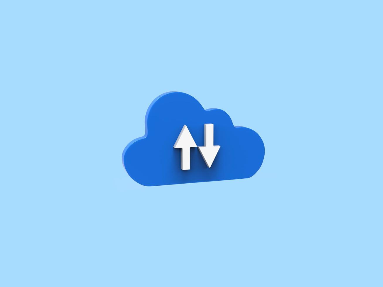 Cloud Sync 3d Illustration photo