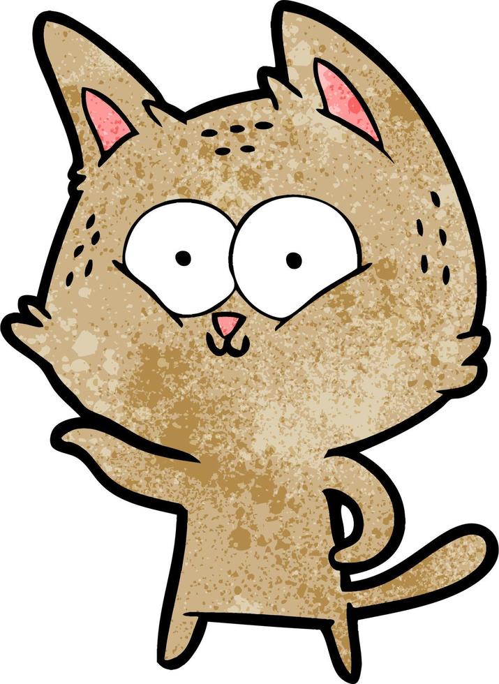 cartoon doodle character cat vector