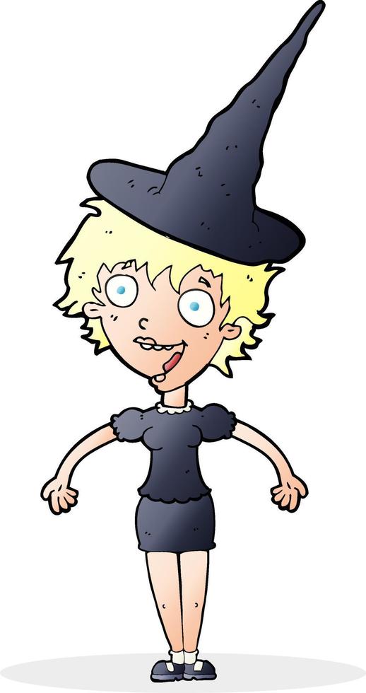 cartoon halloween witch vector