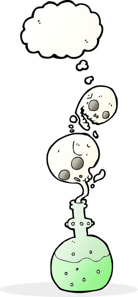 cartoon potion with thought bubble vector