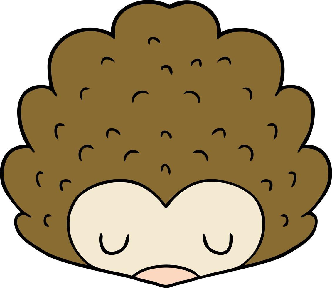 flat color style cartoon hedgehog vector