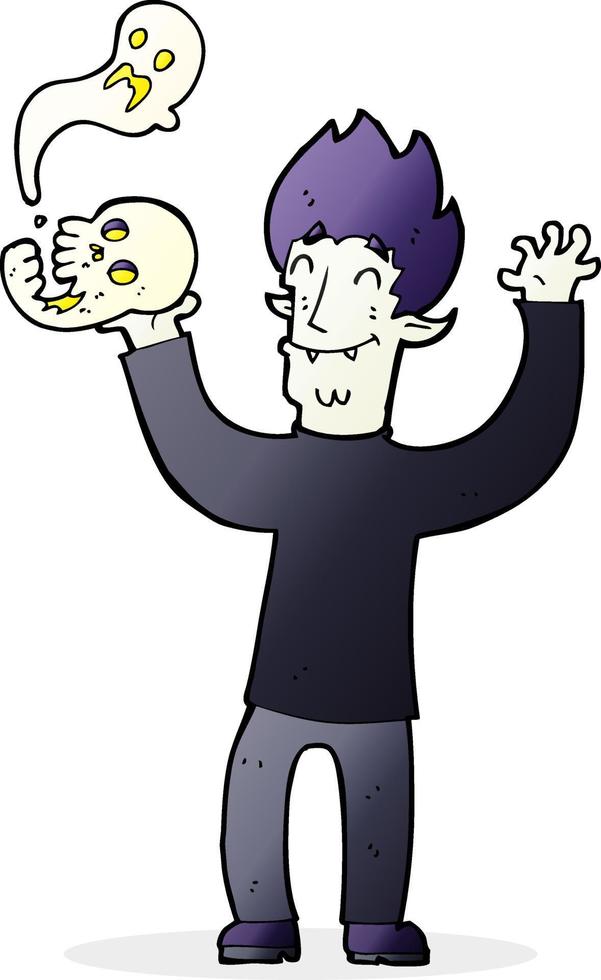 cartoon spooky vampire vector