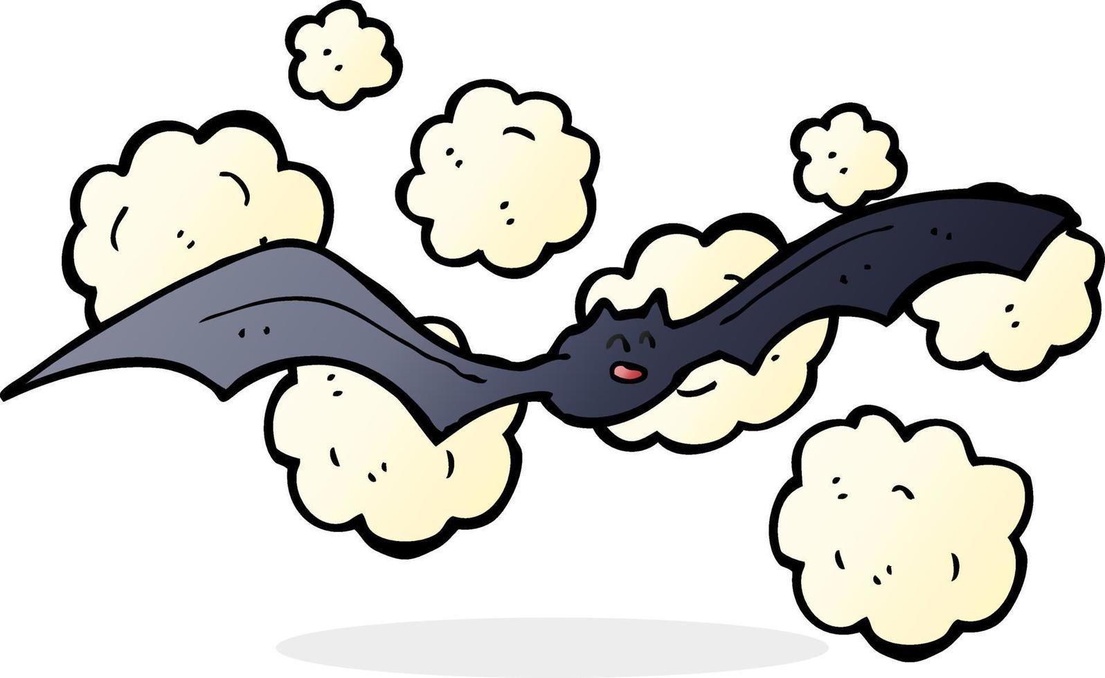 cartoon spooky bat vector