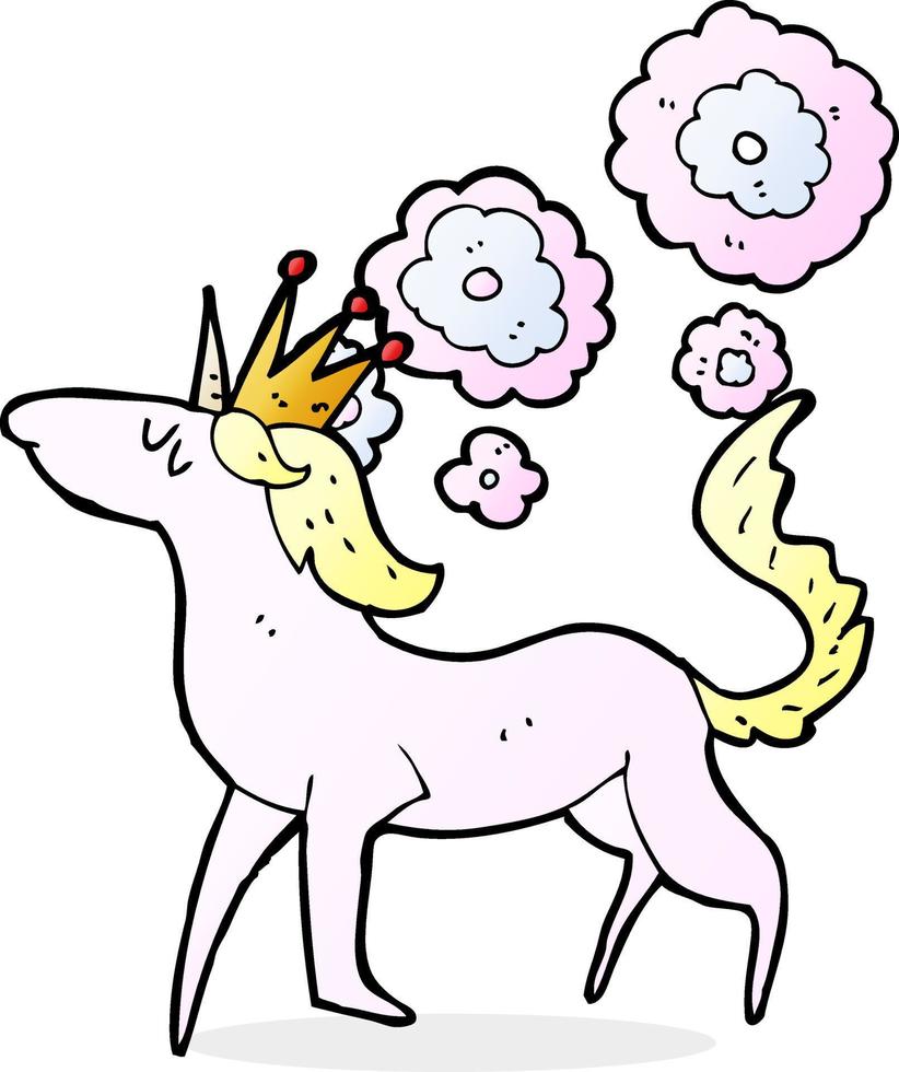 cartoon magical horse vector