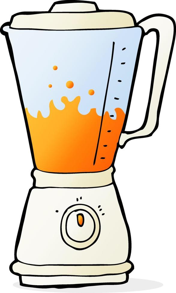 cartoon juice blender vector