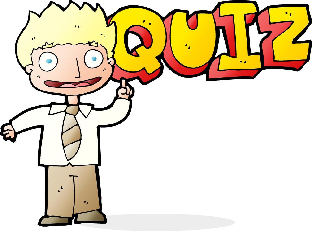 quiz sign cartoon vector