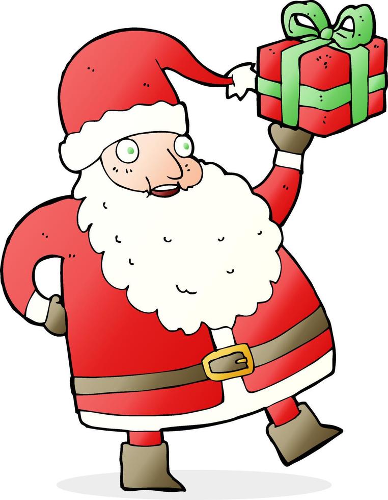 dibujos animados de santa claus vector