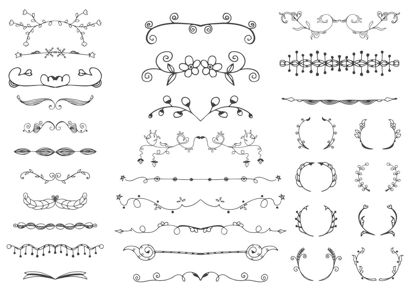 conjunto de vectores de divisor de borde de flor