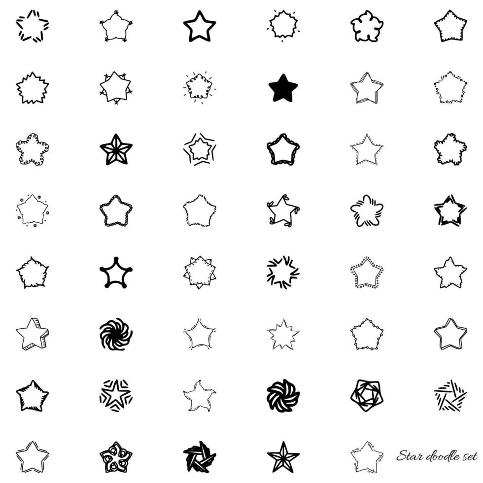 Stars doodle vector
