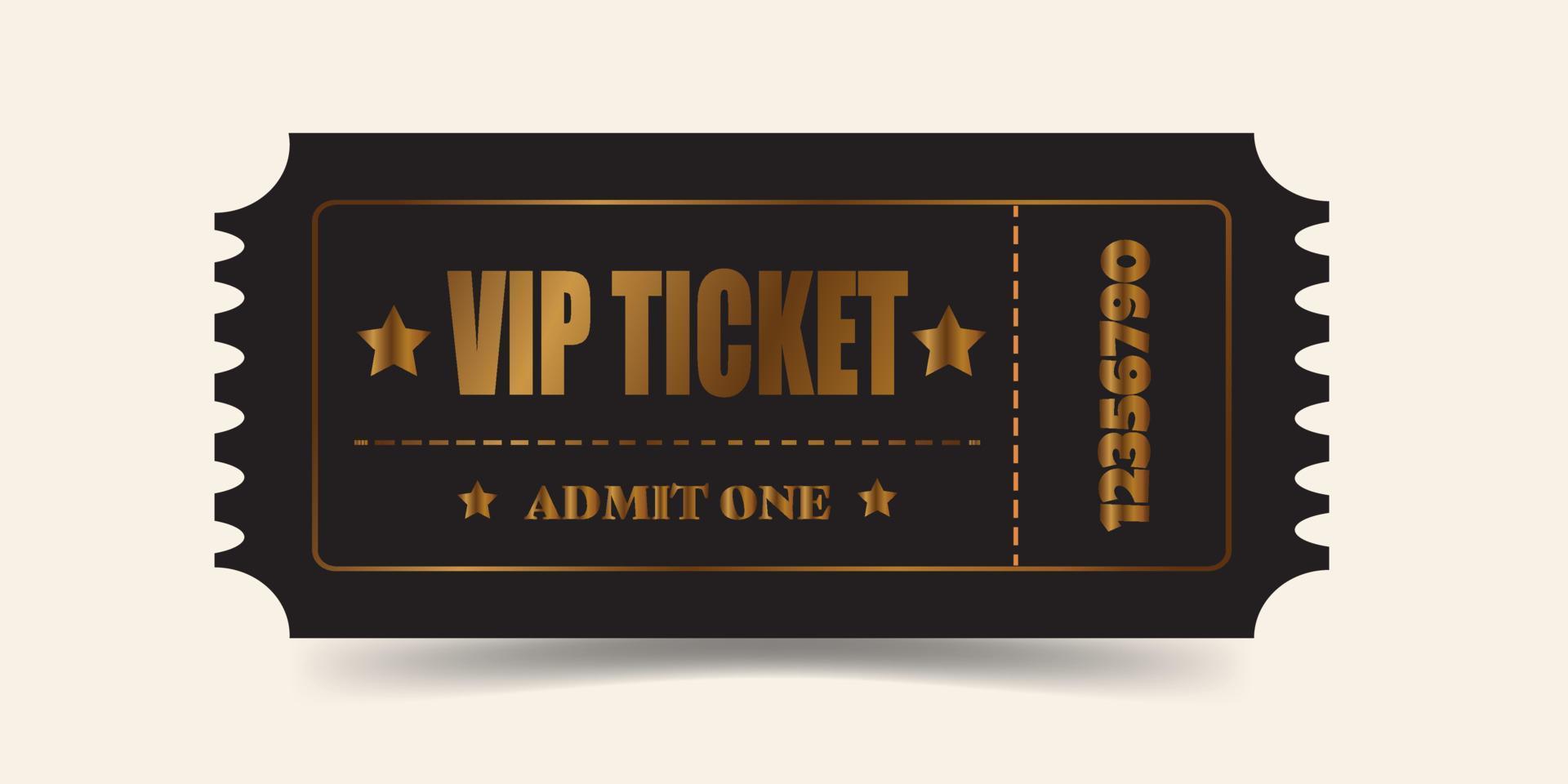 Vip Ticket, vector illustration