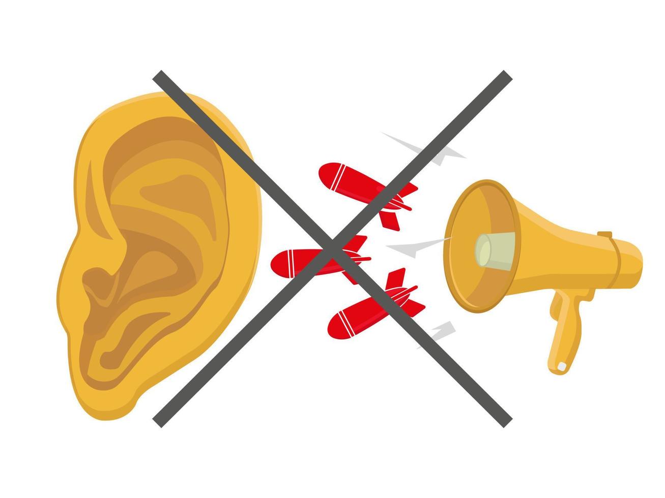 Stop War,call for an end to the war,ear vector