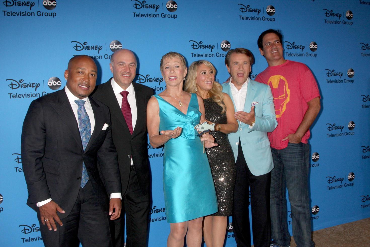 LOS ANGELES, AUG 4 - Daymond John, Kevin O Leary, Barbara Corcoran, Lori Greiner, Robert Herjavec, Mark Cuban arrives at the ABC Summer 2013 TCA Party at the Beverly Hilton Hotel on August 4, 2013 in Beverly Hills, CA photo