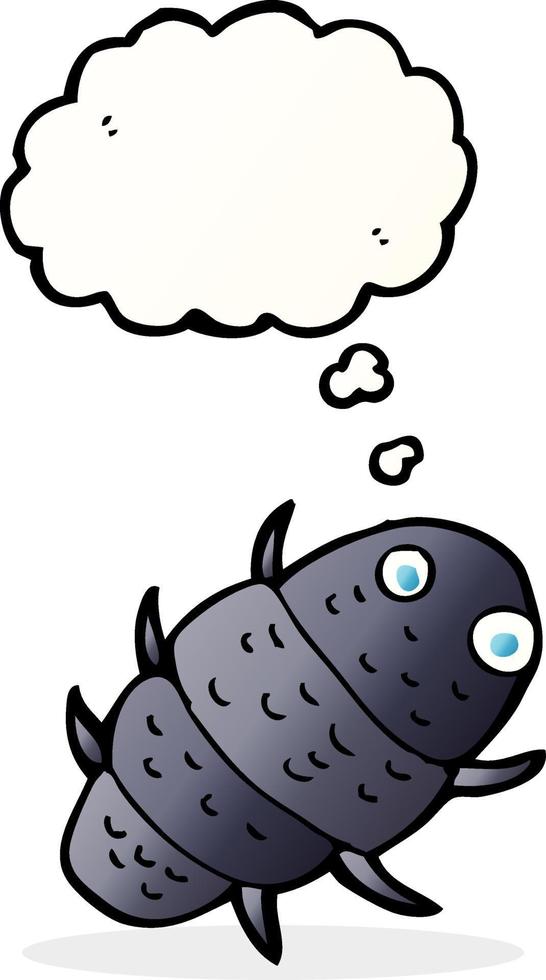 cartoon bug with thought bubble vector