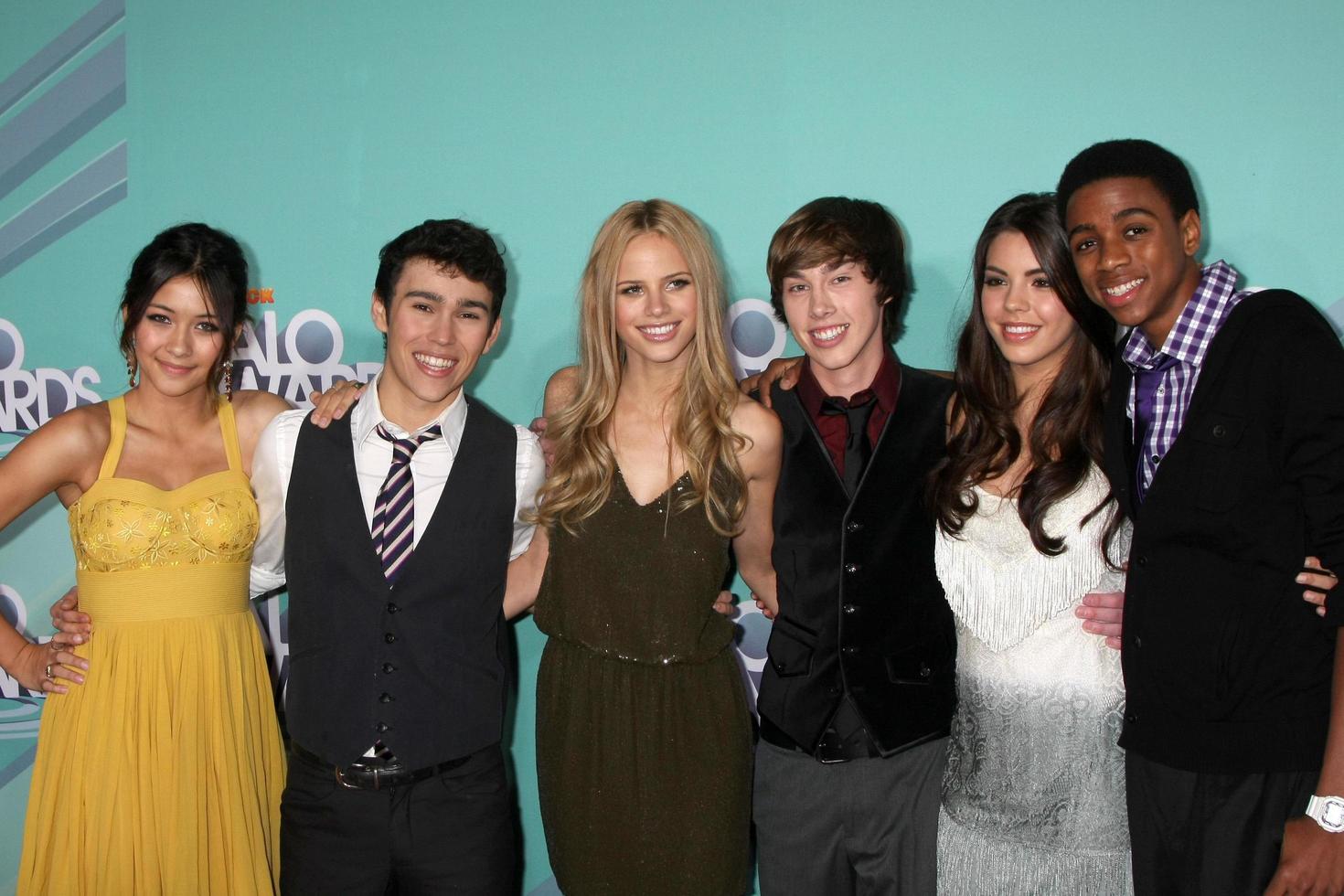 LOS ANGELES, OCT 26 - Lulu Antariksa, Max Schneider, Halston Sage, Noah Crawford, Samantha Boscarino and Christopher O Nea
 arriving at the 2011 Nickelodeon TeenNick HALO Awards at Hollywood Palladium on October 26, 2011 in Los Angeles, CA photo