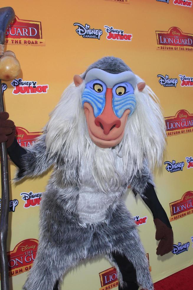 LOS ANGELES, NOV 14 - Rafiki at the The Lion Guard - Return Of The Roar Screening at the Walt Disney Studios on November 14, 2015 in Burbank, CA photo
